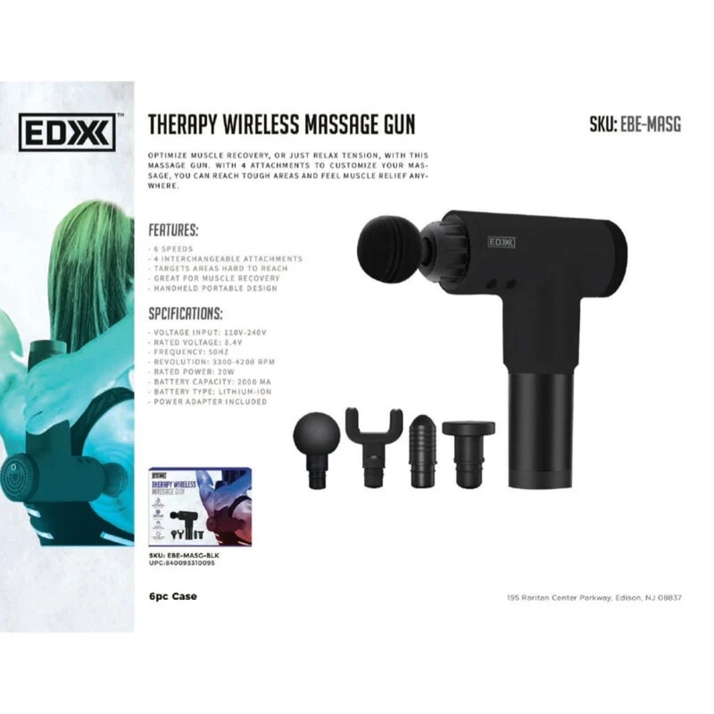 New! EDX Therapy Wireless Massage gun!!Sports Physio Physiotherapy Recovery Tool